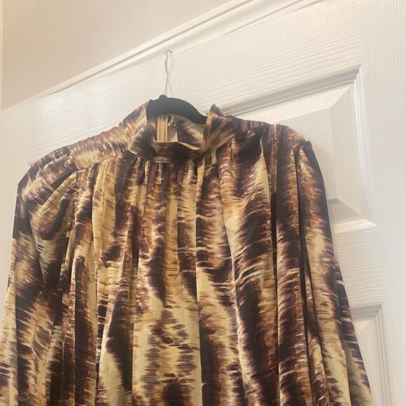 Banana Republic Animal Print Midi Dress - Medium Petite - NWT - Picture 4 of 7